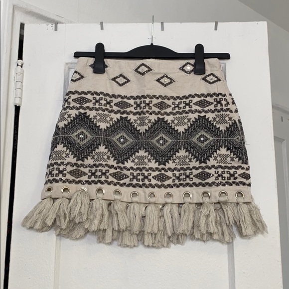 Lulus Dresses & Skirts - Lulu’s Boho Tassel Mini Skirt